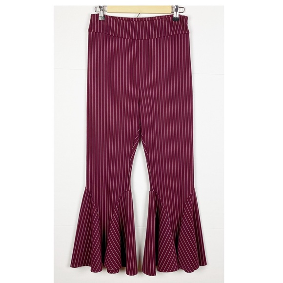 Free People Mari Ponte-Knit Flared Pants Size 8 - Picture 3 of 9